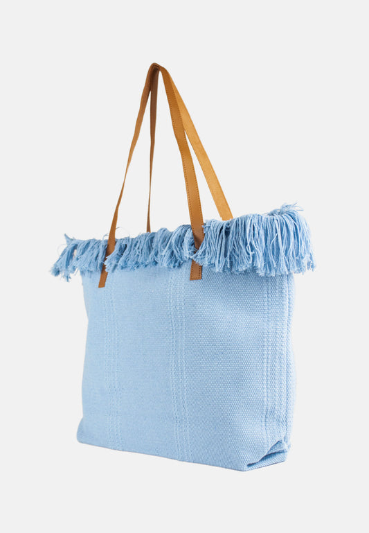Shopper bag with fringes