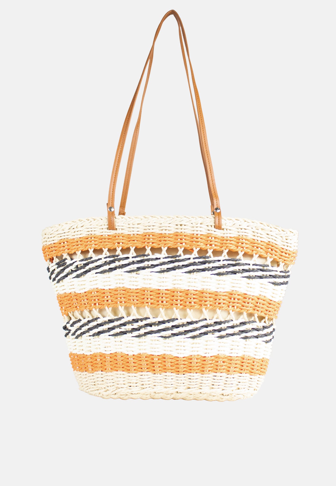 Striped shopper bag