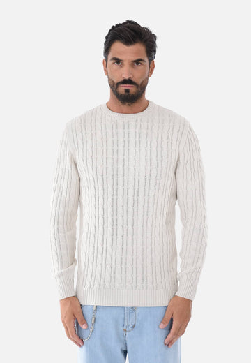 Sweater with cables