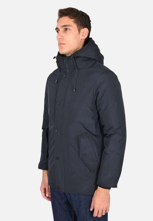 Parka with side flaps